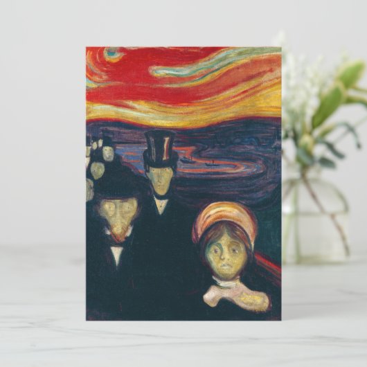 Edvard Munch - Angst Bedankkaart (Staand voorkant)