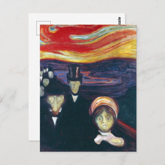 Edvard Munch Angst Briefkaart (Voorkant / Achterkant)