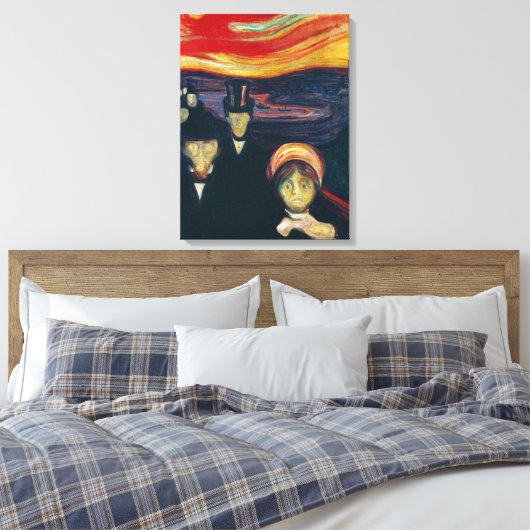 Edvard Munch - Angst Canvas Afdruk (Insitu (Slaapkamer))