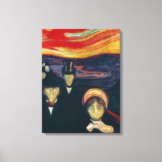 Edvard Munch - Angst Canvas Afdruk (Voorkant)