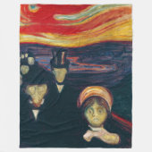 Edvard Munch - Angst Fleece Deken (Voorkant)