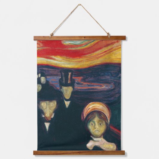 Edvard Munch - Angst Hangend Wandkleed (Voorkant)