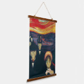 Edvard Munch - Angst Hangend Wandkleed (Gebogen)