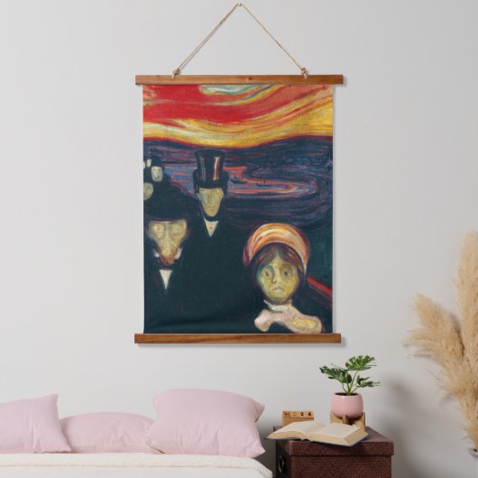 Edvard Munch - Angst Hangend Wandkleed (Slaapkamer)