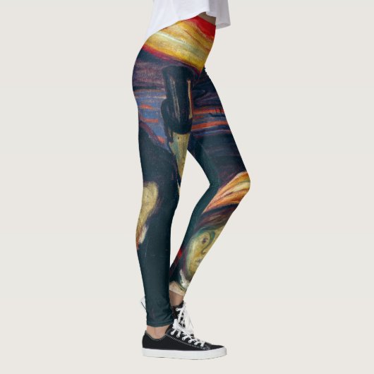 Edvard Munch - Angst Leggings (Rechts)