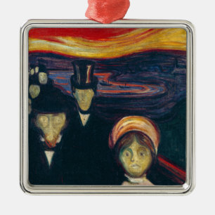 Edvard Munch - Angst Metalen Ornament