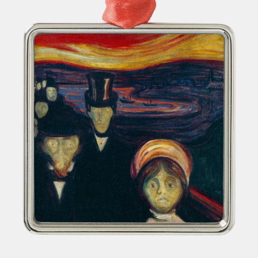 Edvard Munch - Angst Metalen Ornament (Voorkant)