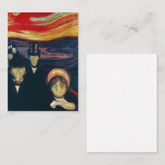 Edvard Munch - Angst Notitiekaartje (Voorkant / Achterkant)