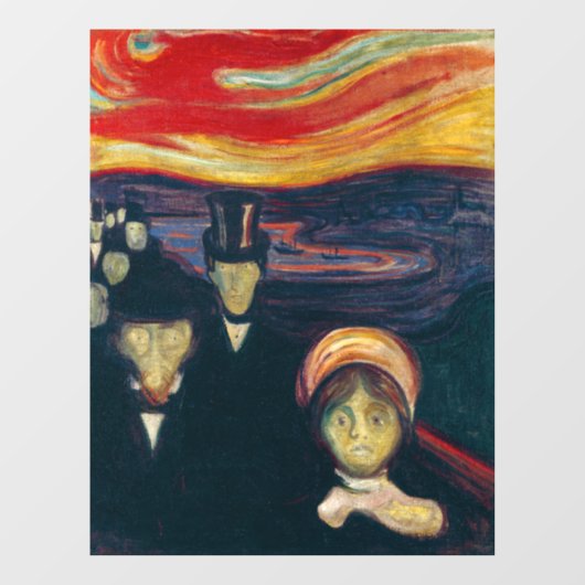 Edvard Munch - Angst Raamsticker (Vel)