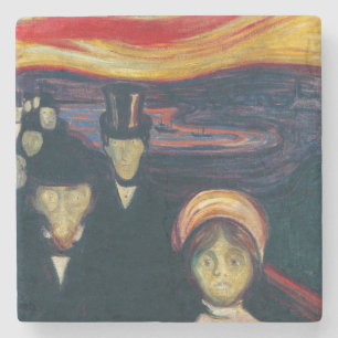 Edvard Munch - Angst Stenen Onderzetter