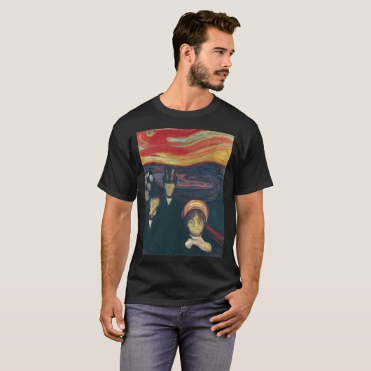 Edvard Munch - Angst T-shirt (Voorkant volledig)