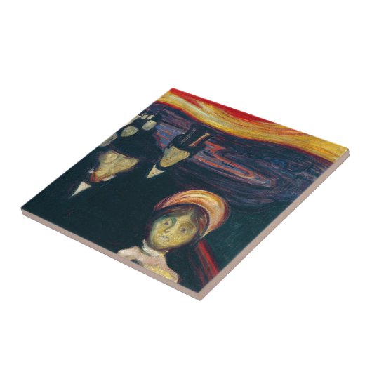 Edvard Munch - Angst Tegeltje (Zijkant)