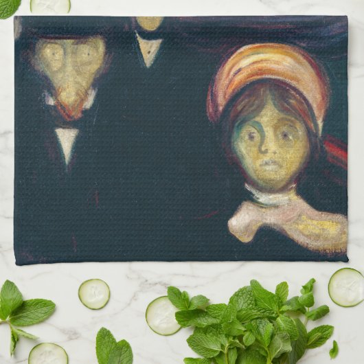 Edvard Munch - Angst Theedoek (Gevouwen)