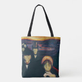 Edvard Munch - Angst Tote Bag (Achterkant)