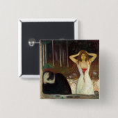 Edvard Munch - Ashes Vierkante Button 5,1 Cm (Voorkant /achterkant)