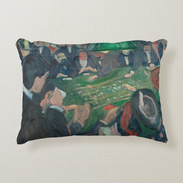Edvard Munch - bij de Roulette lijst Accent Kussen (Voorkant)