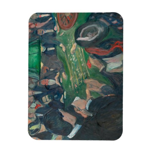 Edvard Munch - bij de Roulette lijst Magneet (Verticaal)