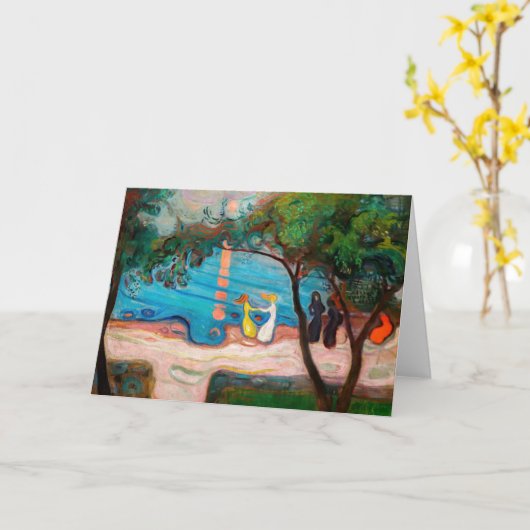 Edvard Munch - Dans on the Beach Kaart (Gele Bloem)