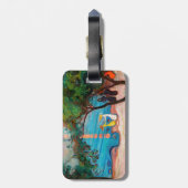 Edvard Munch - Dans on the Beach - QR-code Bagagelabel (Achterkant verticaal)