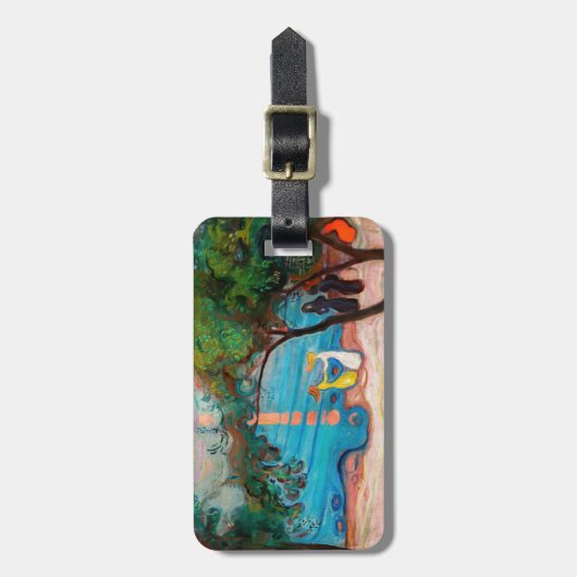 Edvard Munch - Dans op het strand Bagagelabel (Voorkant verticaal)