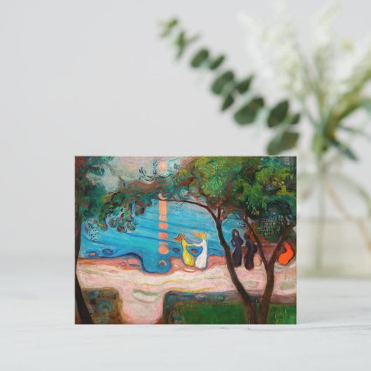 Edvard Munch - Dans op het strand Briefkaart (Staand voorkant)