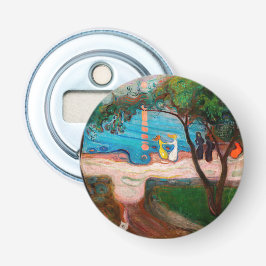 Edvard Munch - Dans op het strand Button Flesopener