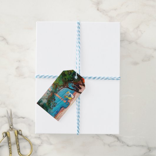 Edvard Munch - Dans op het strand Cadeaulabel (Met Touw)