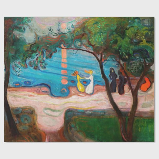 Edvard Munch - Dans op het strand Cadeaupapier (Vlak)