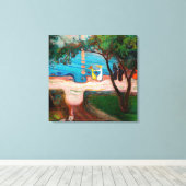 Edvard Munch - Dans op het strand Canvas Afdruk (Insitu (Houten vloer))
