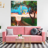 Edvard Munch - Dans op het strand Canvas Afdruk (Insitu (Woonkamer))