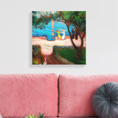Edvard Munch - Dans op het strand Canvas Afdruk (Insitu (Woonkamer))