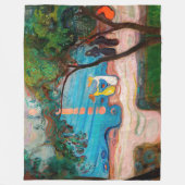 Edvard Munch - Dans op het strand Fleece Deken (Voorkant)