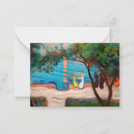 Edvard Munch - Dans op het strand Notitiekaartje