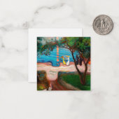 Edvard Munch - Dans op het strand Notitiekaartje (Voorkant / Achterkant in situ)