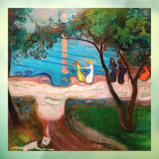 Edvard Munch - Dans op het strand Raamsticker (Vel 3)