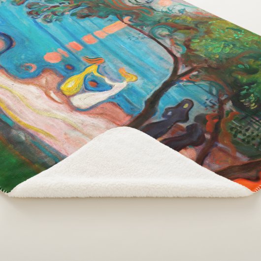 Edvard Munch - Dans op het strand Sherpa Deken (3/4)