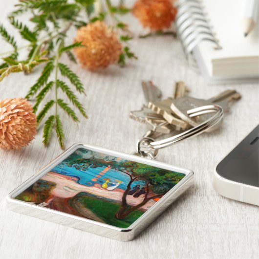 Edvard Munch - Dans op het strand Sleutelhanger (Zijkant)