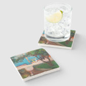 Edvard Munch - Dans op het strand Stenen Onderzetter (Zijkant)