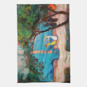 Edvard Munch - Dans op het strand Theedoek (Verticaal)