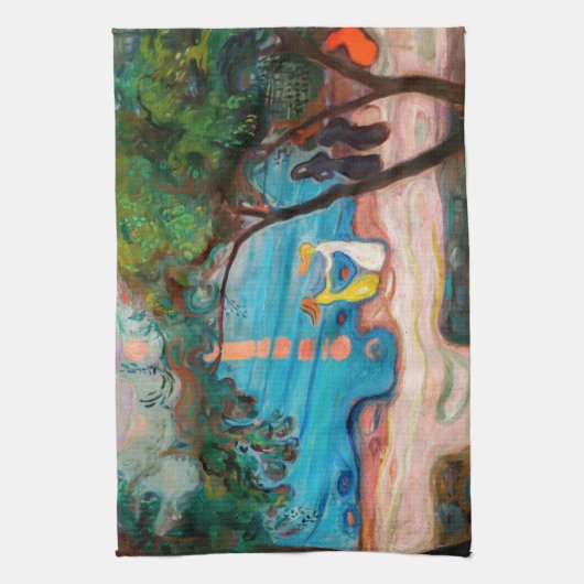 Edvard Munch - Dans op het strand Theedoek (Verticaal)