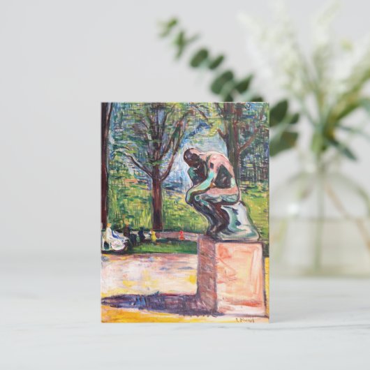 Edvard Munch - De Denker van Rodin Briefkaart (Staand voorkant)