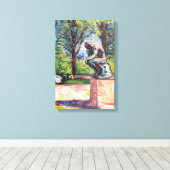 Edvard Munch - De Denker van Rodin Canvas Afdruk (Insitu (Houten vloer))