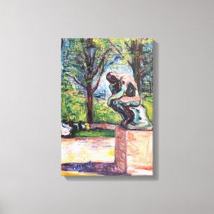Edvard Munch - De Denker van Rodin Canvas Afdruk