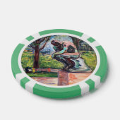 Edvard Munch - De Denker van Rodin Poker Chips (Enkel)