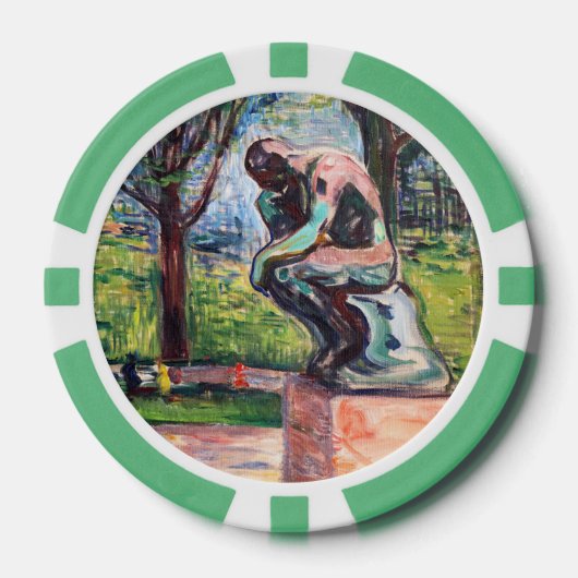 Edvard Munch - De Denker van Rodin Poker Chips (Voorkant)