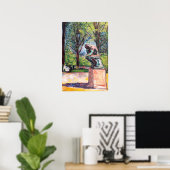 Edvard Munch - De Denker van Rodin Poster (Thuiskantoor)