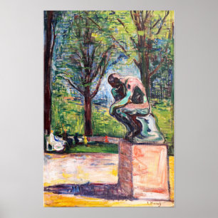 Edvard Munch - De Denker van Rodin Poster