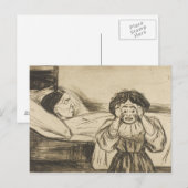Edvard Munch - De dode moeder en haar kind Briefkaart (Voorkant / Achterkant)