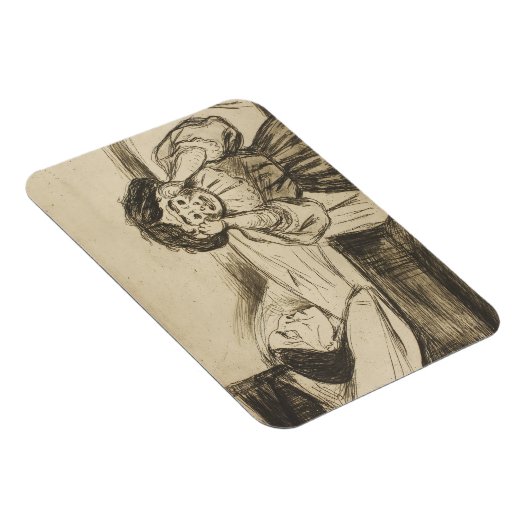 Edvard Munch - De dode moeder en haar kind Magneet (Rechterzijde)