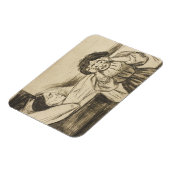 Edvard Munch - De dode moeder en haar kind Magneet (Linkerzijde)